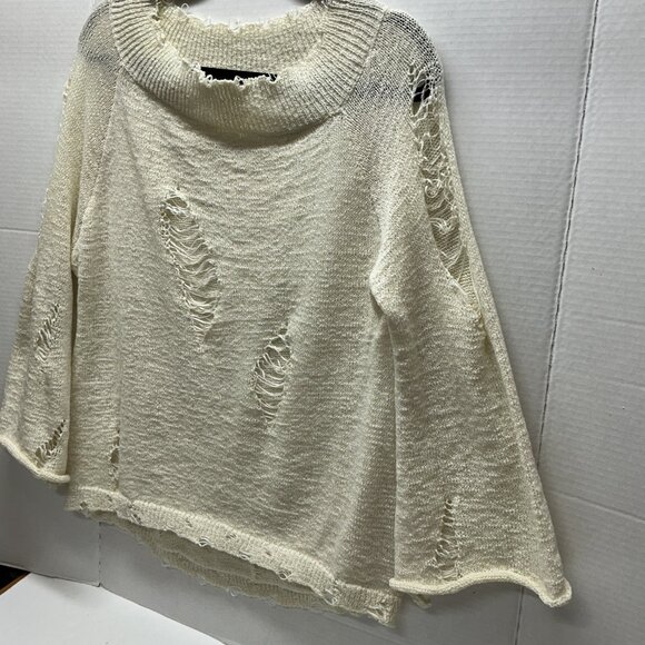 POL SMALL SWEATER DISTRESSED PTP:20" POL DISTRESSED SWEATER - Picture 2 of 8